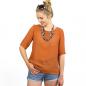 Preview: Papierschnittmuster Bluse mit Rückenfalte Frau Yoko XS-XXL